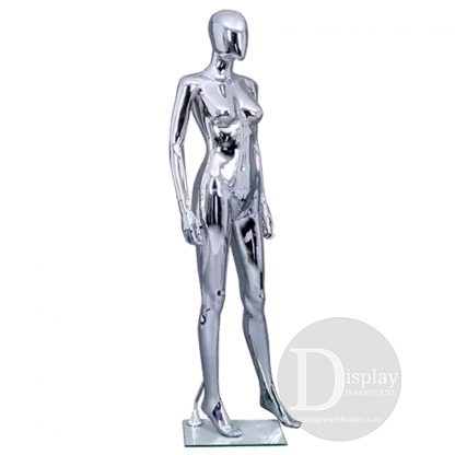 FM-C05 | Egghead Chrome Female Mannequin - Image 2