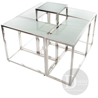 Square Glass Display Tables