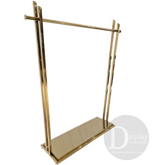 Dual-Sided Gold Clothing Rail